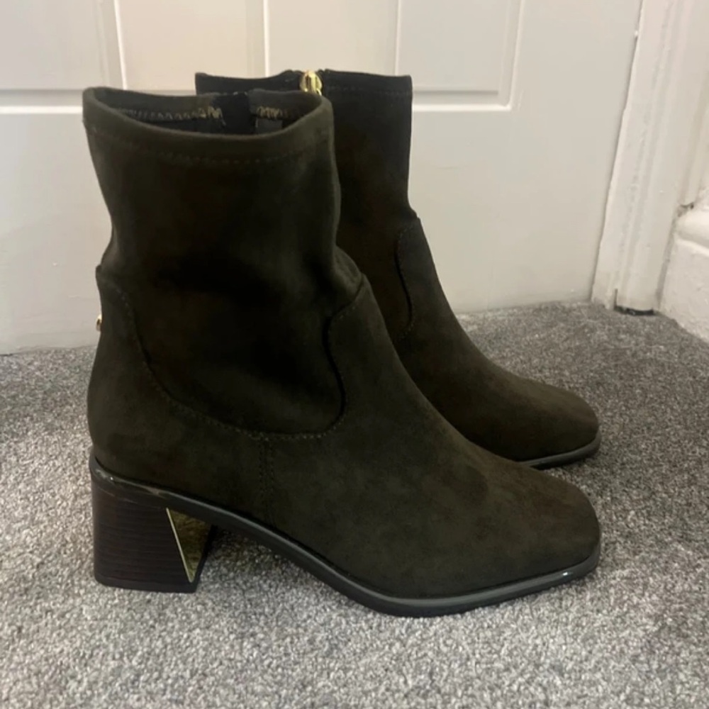 River Island Dark Suede Ankle Boots